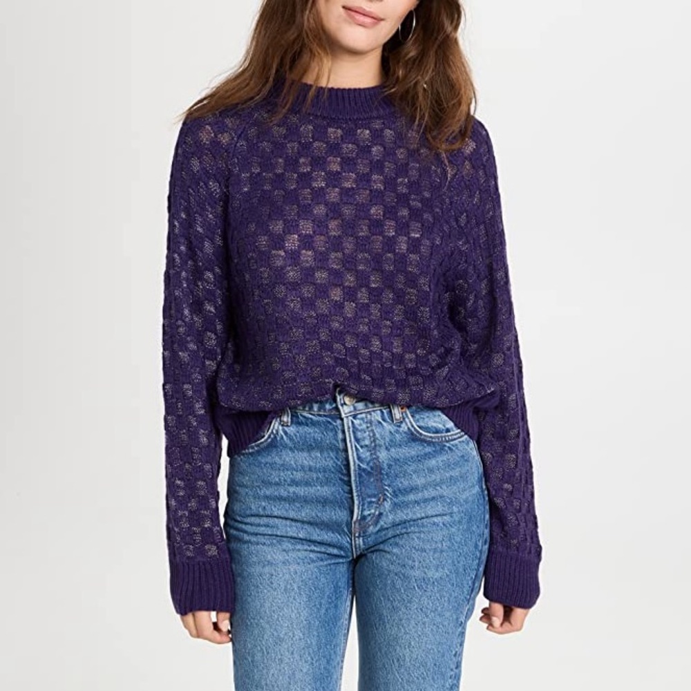 Moon River check sweater